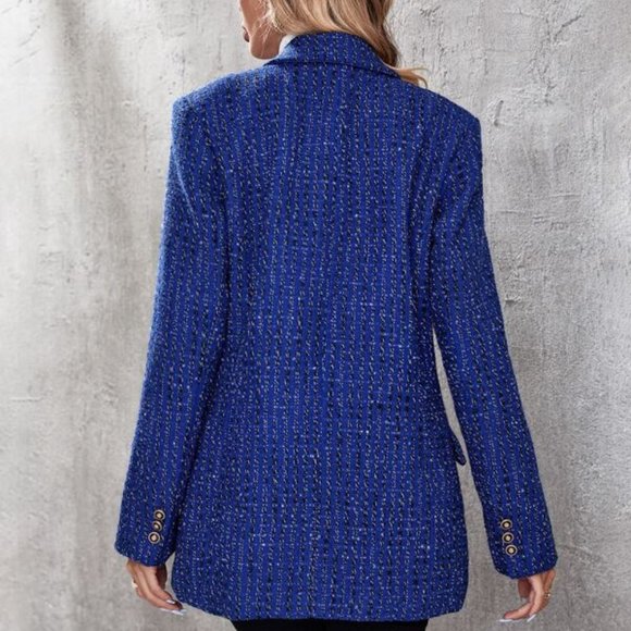 ROYALITY IN BLUE tweed blazer jacket - Picture 6 of 7